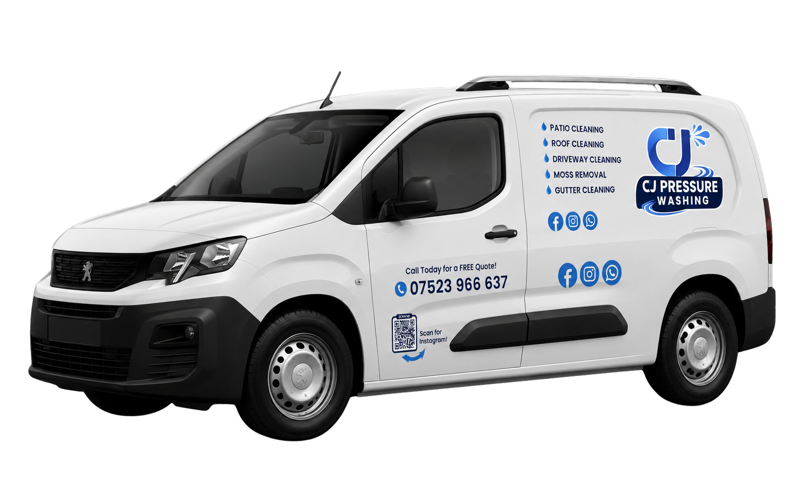 CJ Pressure Washing van