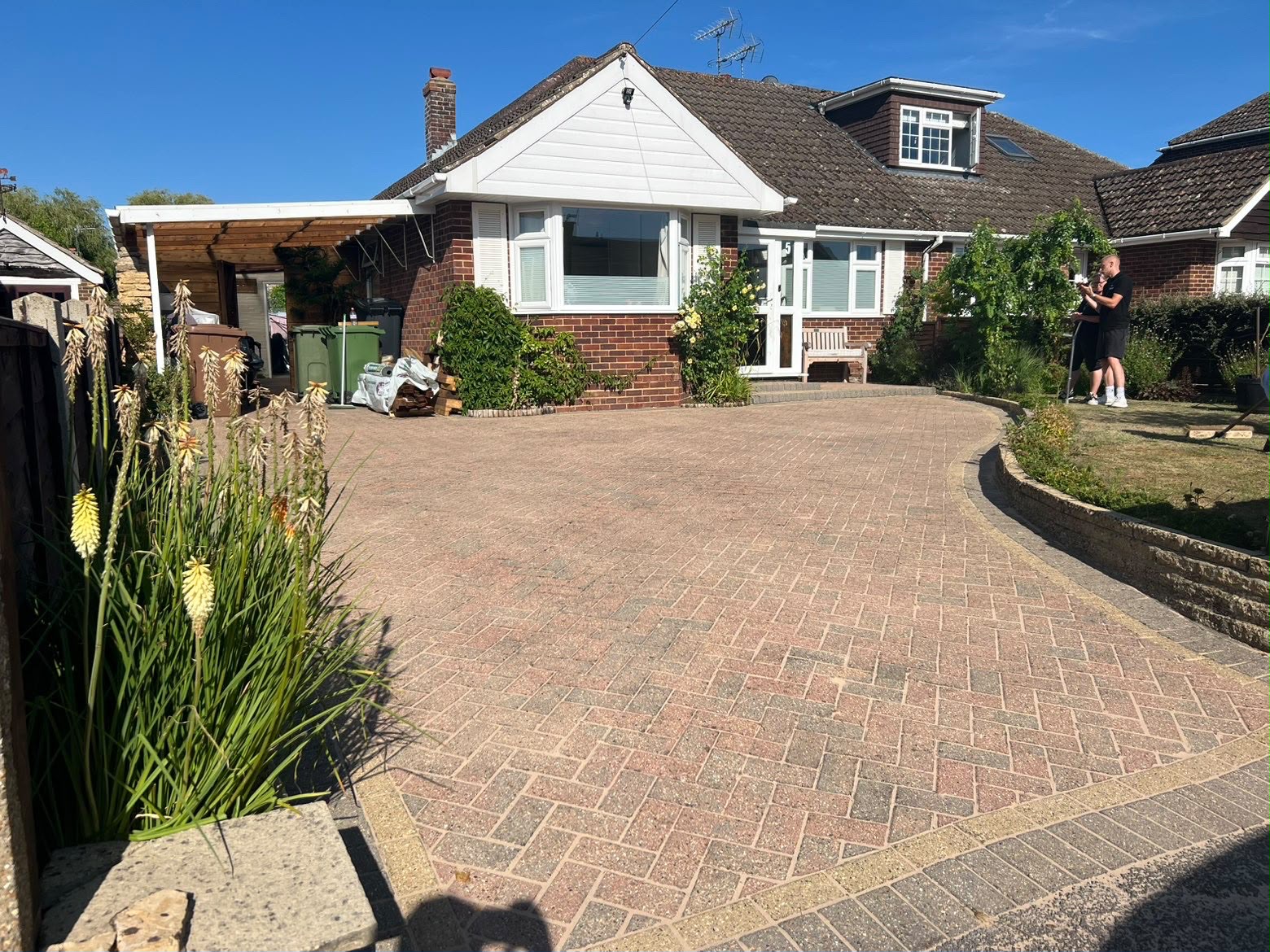 Driveway pressure washing