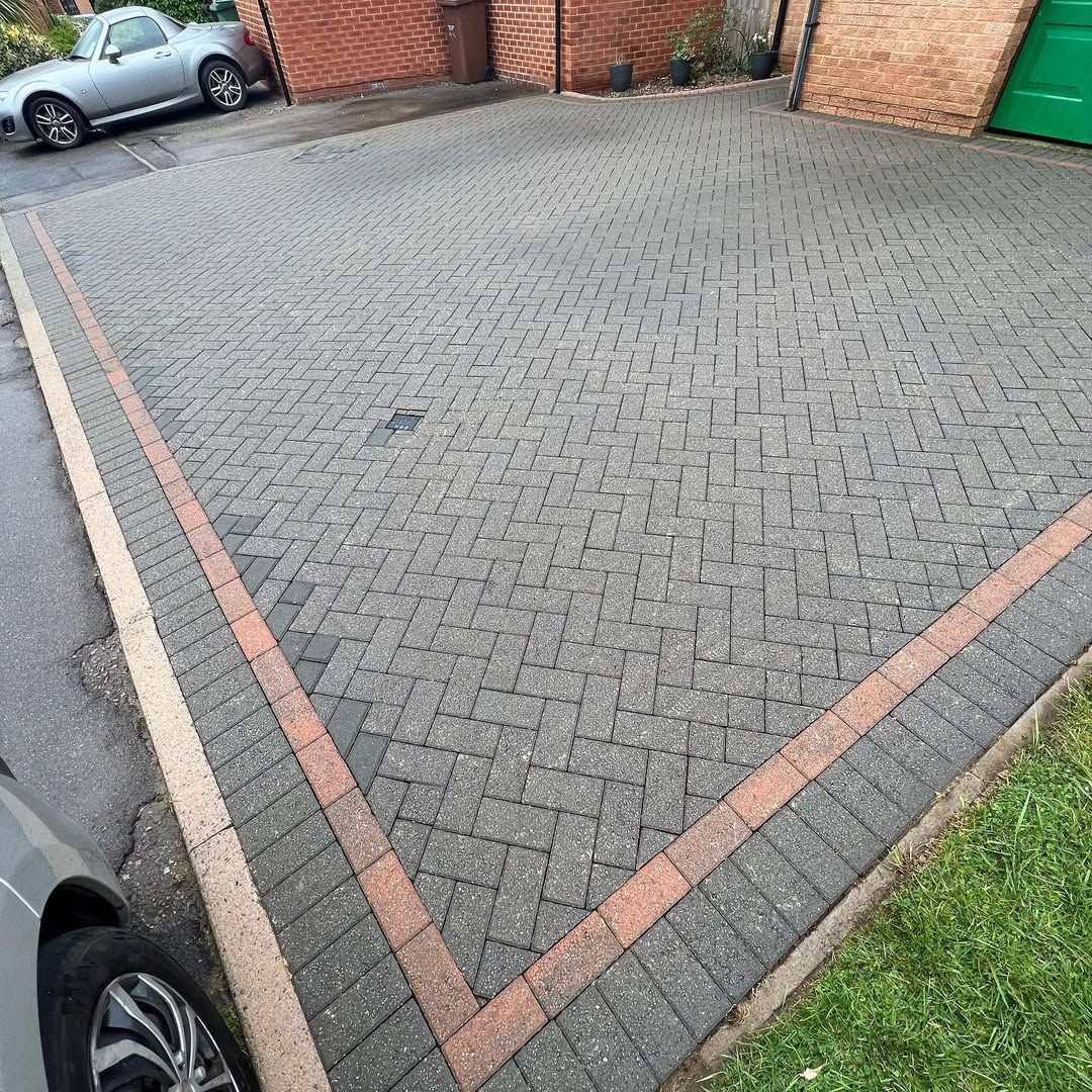 Driveway pressure washing