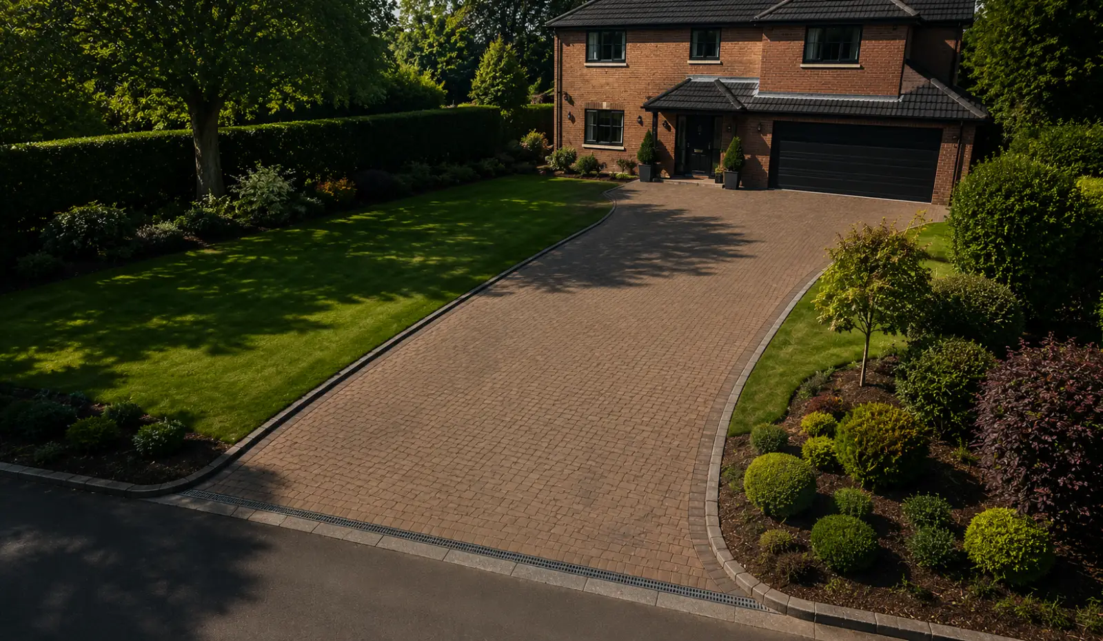 Aerial view of property exterior cleaning